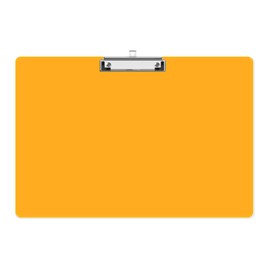 Juvealoe Extra Large Clipboard, 11 x 17 Light Orange Plastic Drawing Boards, Horizontal Clip Board, Landscape Layout, Suitable for Sketching, Watercolor. Drafting & Art Supply