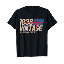 Vintage 1936 Retro 89th Birthday for Men Dad USA T-Shirt