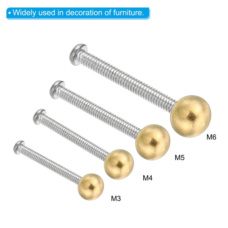 PATIKIL M3 x 0.5 Thread Cap Nuts Button 20 Pack