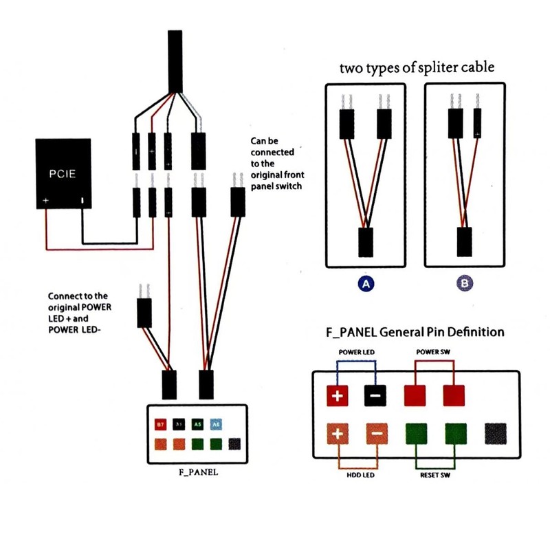 Touch Sliding Desktop Computer Power Switch RGB Lighting External PC