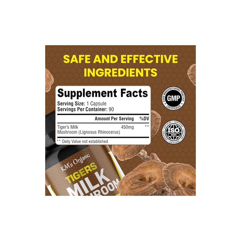 Organic Extracto Hongo Leche Tigre Lignosus Rhinocerus Apoyo Respiratorio Inmunitario