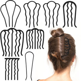 8 Piece U-Shape Hair Combs for Women's French Twist Updo and Bun Vintage Styling, 5 Style