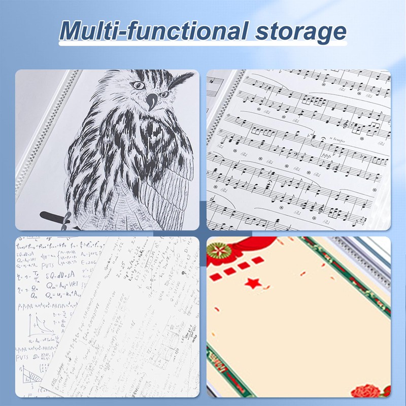 2 Pack A4 Presentation Folders, Total 120 Pockets A4 Display