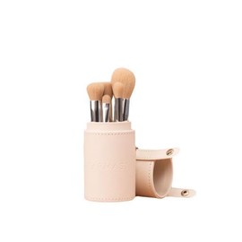 Farmasi Mini juego de 5 brochas de maquillaje  crema, cerdas sintéticas, incluye rubor y polvo, base, corrector, sombra de ojos, pinceles de mezcla,  