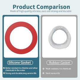 Flush Valve Seal for Mansfield, 2 Pack Upgraded Silicone Material Toilet Replacement Parts, Tank Gasket for 210 and 211, Equivalent to 630-0030