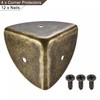 sourcing map 40x40x40mm Metal Box Corner Protectors Edge Guard Bronze