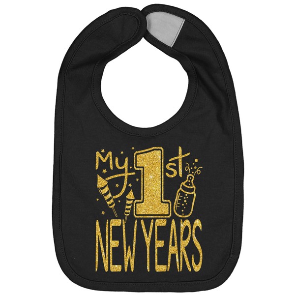 Aiden's Corner Cute Handmade Holiday Baby 1st New Year Bibs