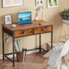 Furologee Computer Desk with 2 Fabric Drawers, 36 Inch Small