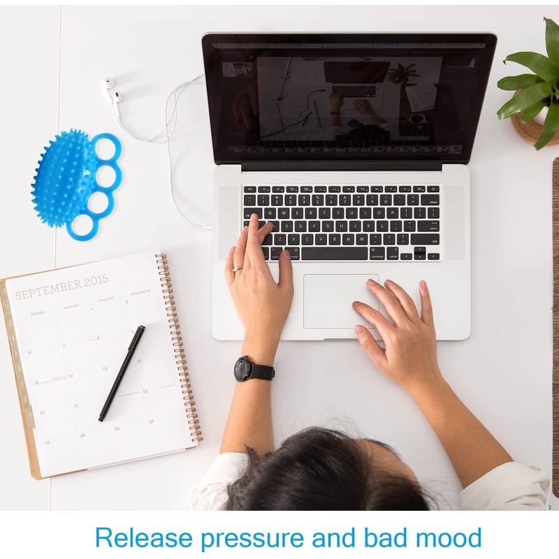 Hand Exerciser Finger Grip Ball Massage Squeeze Stress Strength Trainer