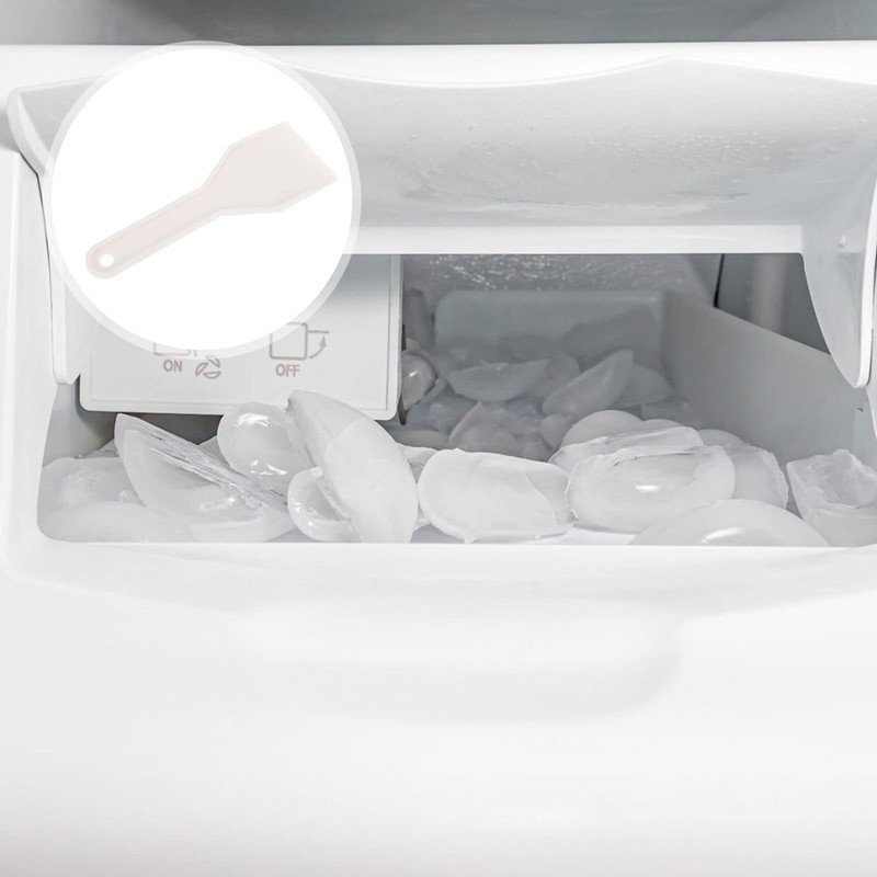 MAGICLULU 1pc Plastic Refrigerator Shovel White Refrigerator Scraper With Handle