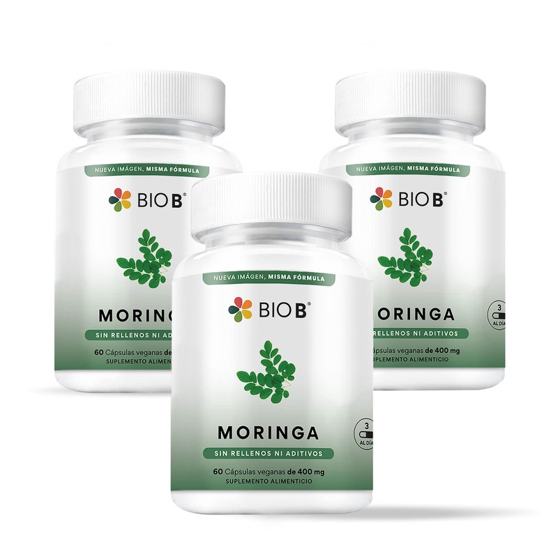 Bio B | Moringa 3 Pack 60 cápsulas veganas cada