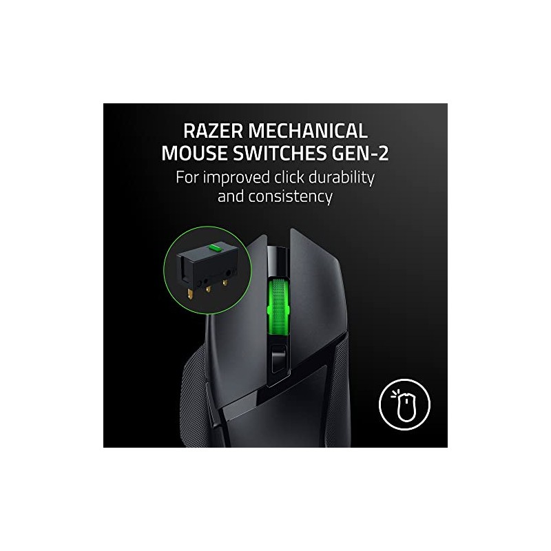 Razer Basilisk V3 X HyperSpeed - Ratón Gamer Inalámbrico Ergonómico