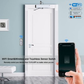 Olideauto Wireless Narrow Handicap Push Button, WiFi Smart Door Control Button, Push Button for Automatic Door Opener