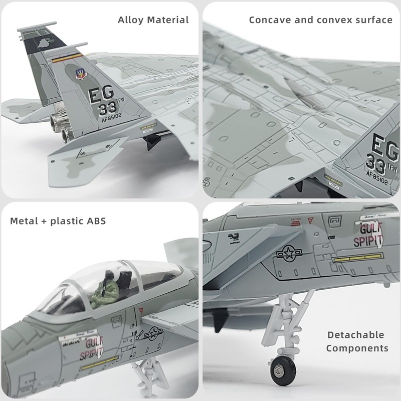 NUOTIE 1/100 F-15C Eagle Metal Airplane Model Kits with Stand