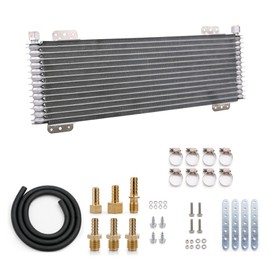 40k Transmission Cooler LPD47391 Low Pressure Drop Transmission Oil Cooler kit Compatible with Heavy Duty 40,000 GVW Max with Mounting Hardware