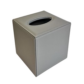 OSCO Faux Leather Tissue Box - Grey