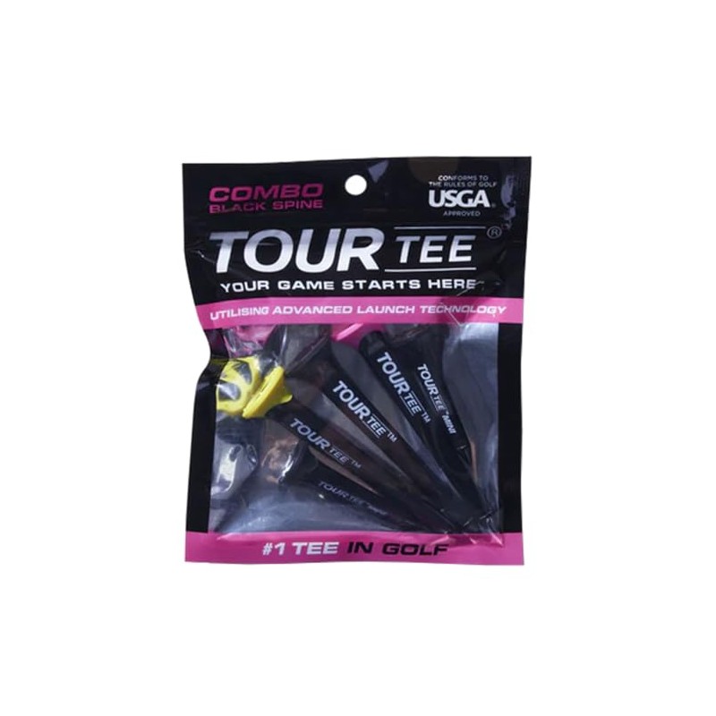 Tour Tee Golf Tees TourTee Combo Black Limited Edition 5-Pack