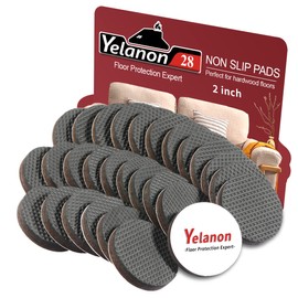 Yelanon Non Slip Furniture Pads -28 pcs 2" Furniture Grippers, Non Skid for Furniture Legs,Self Adhesive Rubber Feet Furniture Feet,Anti Slide Hardwood Floor Protector for Keep Couch Stoppers