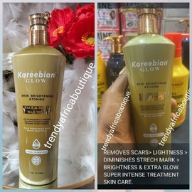mgc Kareebian Glow Skin Brightening & Toning Face & Body Milk. 500ml X 1. Natural👌