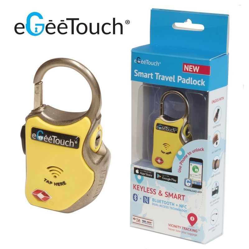 eGeeTouch GT100 Yellow - Set of 2, Smart Travel Lock,