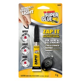 Super Glue 90002-12 Light Curing Glue Zap, Clear