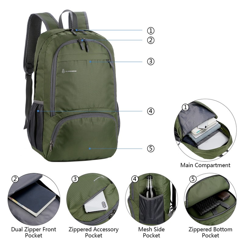 Lightweight Foldable Backpack Men Women Waterproof Packable Backpack Travel Hiking
