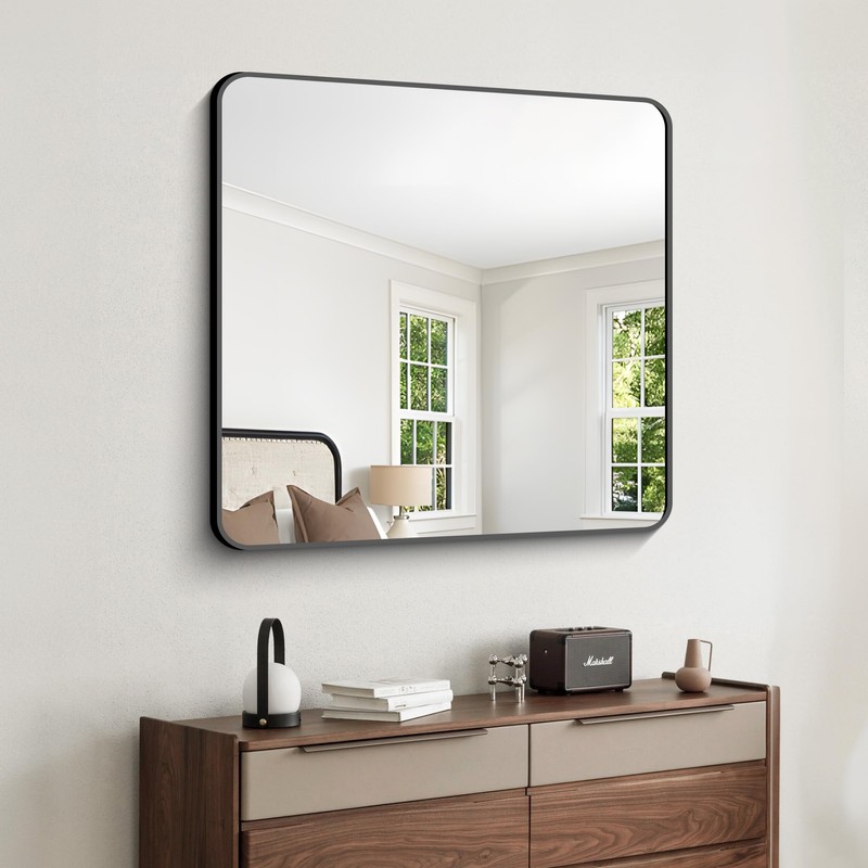 FORBATH Bathroom Mirror 30" x 30", Large Square Wall Mirror