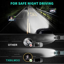 TXBILMOO Compatible For GMC Sierra 1500 1999-2002 9005 9006 High/Low Beam 880 Fog Light Bulbs, 600% Brightness 6500K White with Cooling Fan, Plug and Play, IP68 Pack of 6