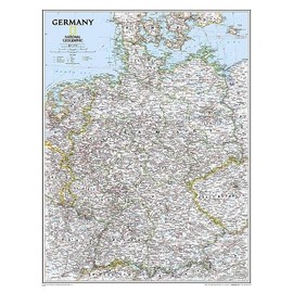 National Geographic: Germany Classic Wall Map - Laminated (23.5 x 30.25 inches) (National Geographic Reference Map)