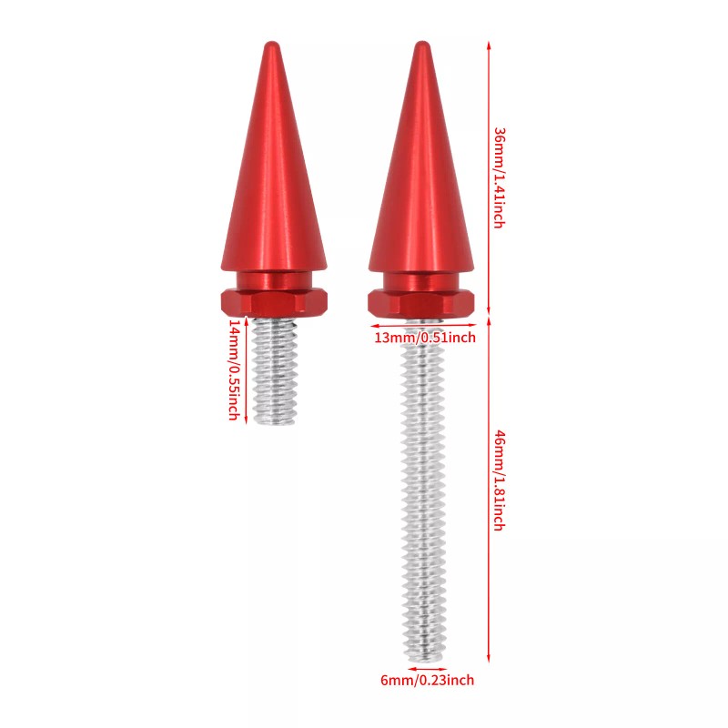 YHMTIVTU Red Windshield Trims Bolts Spike Screws Kit Fit For