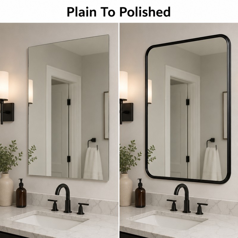 Self-Adhesive Mirror Frame Trim 5m - Flexible PVC Molding Strip