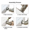 MIZUDO 3-inch Stainless Steel Direct Vent 88 Degree Elbow, Perfect