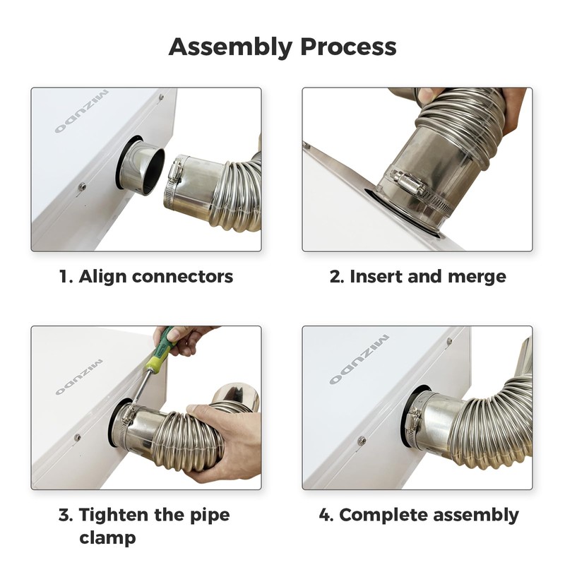 MIZUDO 3-inch Stainless Steel Direct Vent 88 Degree Elbow, Perfect