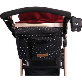 Pram Buggy Organiser Bag Stroller Storage unctional with Cup Holders Large Capacity multifunktional Universal for Pushchair Buggy
