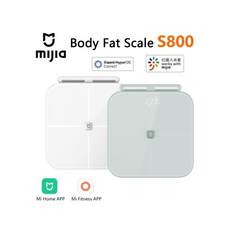 Mijia 미지아 스마트 체지방 측정기 S800 8전극 블루투스 듀얼 밴드