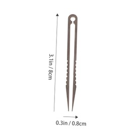 OSALADI 1pc Mini Titanium Tweezers Lightweight Outdoor Survival Tool Compact Design for Camping Hiking Travel Titanium Alloy Easy to Carry for Item Removal