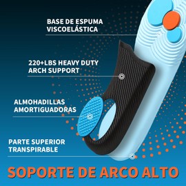 2 Par Plantillas OrtopéDicas para Fascitis Plantar para Hombres y Mujeres,Inserciones de Soporte de Arco Alto Resistentes con CojíN CóModo, Plantillas OrtopéDicas para Aliviar El Dolor (39-40)