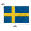 2×3 FT Sweden Flag,Medium 60×90 CM Swedish Outdoor Banner,100D Decor,Doube