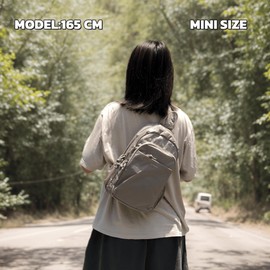 Compact Mini Backpack for Women and Small Travel Backpack,Convertible Sling Bag, Waterproof and Versatile Daypack(Grey)