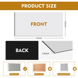 AISIMEE Strong Magnetic Vent Covers,4 Pack 5.5x12 inch High Strength Vent Covers for Home Floor, Wall, Ceiling Vents Air Iron Register,Air Vent Covers for RV, Home HVAC and AC Vents