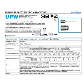 Nichicon UPW2E471MRD 470uf 250v Capacitor 105c High Temp, Radial Leads