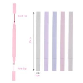 Vicloon Highlighter Set, 6 Colours Marker Highlighter, Double Head 2-in-1, Pastel Colours, for Marker Pens, Diary Planner, Schools, Offices, Students