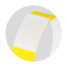 Sigel 255 x 25mm Soft Neon Event Wristbands - Yellow (520 Pieces)