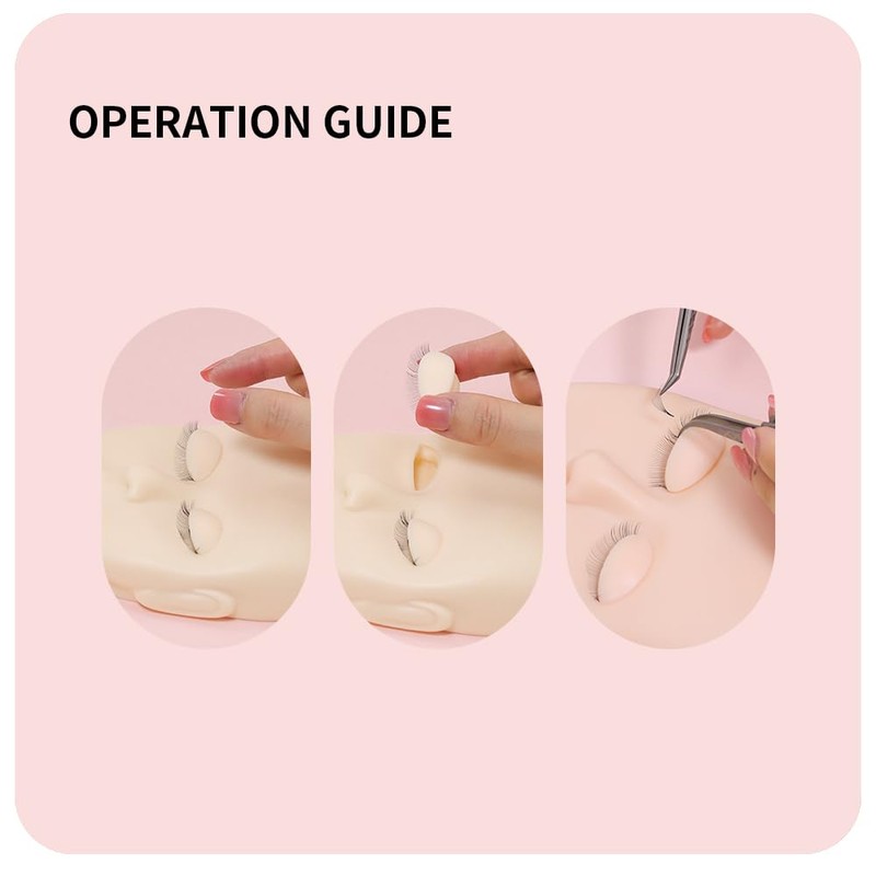 ANNAFRIS Eyelashes Extension Mannequin Head Replaced Eyelids Mannequin Head Practice