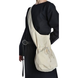 HEMAD Bag - Medieval-Larp Cotton Drawstring Bag - beige -Large Size