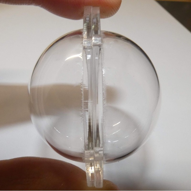 SUPREMETECH Acrylic Dome/Plastic Hemisphere - Clear - 1.5" Diameter, 1/4"
