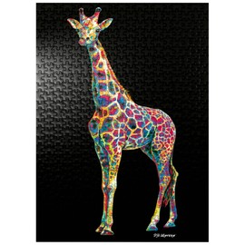 MyPuzzle Colorful Giraffe - Premium 500 Piece Jigsaw Puzzle for Adults