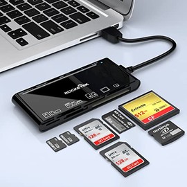 Lector multitarjeta USB3.0, SD/TF/CF/Micro SD/XD/MS 7 en 1, lector de tarjetas de memoria/escritor/concentrador rápido de 5 Gbps para SD SDXC SDHC CF CFI TF Micro SD Micro SDXC Micro SDHC MS MMC