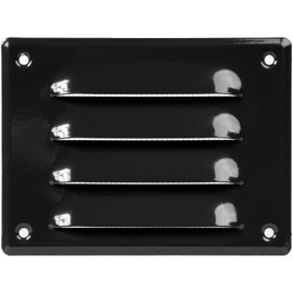 Repa Market 5.5" x 4" Inch (Outer Dimensions) Black Air Vent Cover - Steel Steel Return Air Grilles - for Ceiling and Sidewall - HVAC - with Protection Screen (5.51'' x 4.13'' Inch)