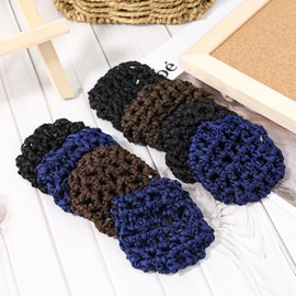 Hair Bun Covers and Nets for Girls' Ballet Dance: Invisible Knit Mesh Snoods with Elastic Edge - 3 Styles (8 Pieces)